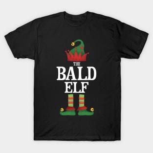 Bald Elf Matching Family Group Christmas Party Pajamas T-Shirt